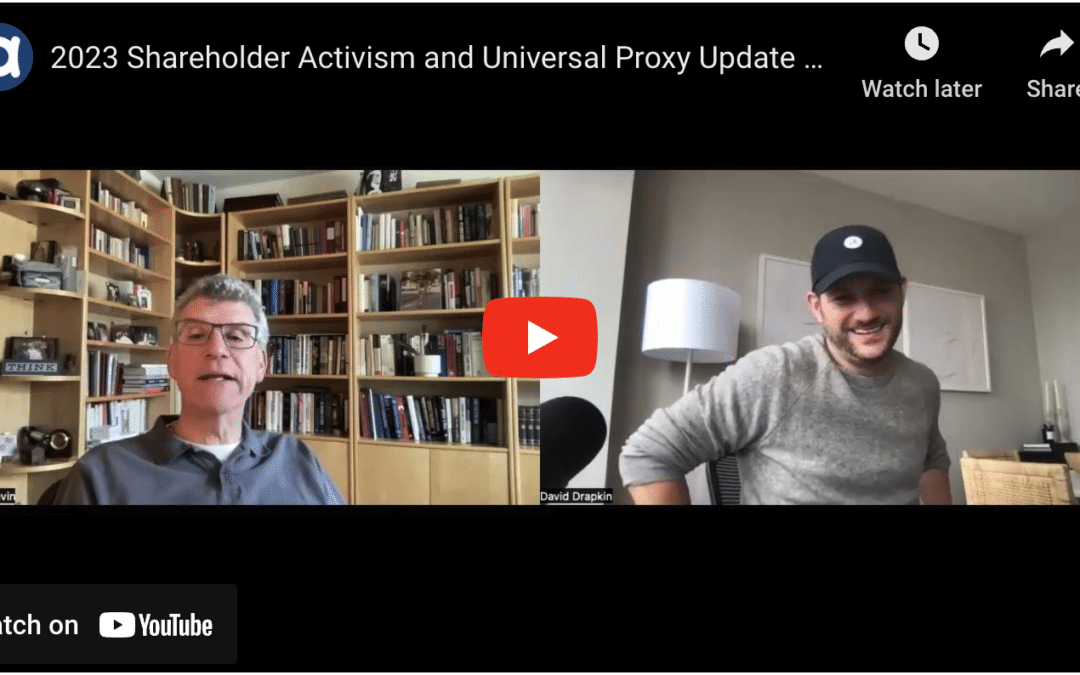 Update on Activism and Universal Proxy with Michael R. Levin